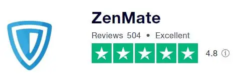  Zenmate VPN在Trustpilot 上的評價