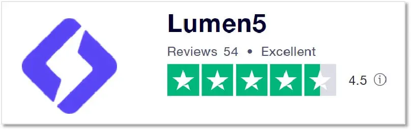 Lumen5 在Trustpilot 的評價