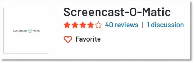 screencast-o-matic 在 G2 的評價