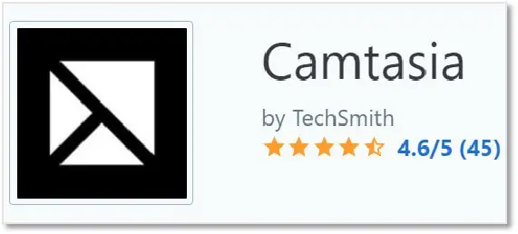 Camtasia 的Capterra 評價