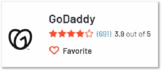 Godaddy 在G2上的評價