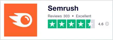 Semrush 在 Trustpilot 的評分