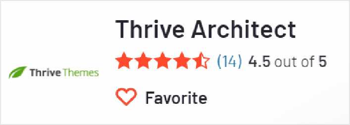 Thrive Architect 在G2上的評價