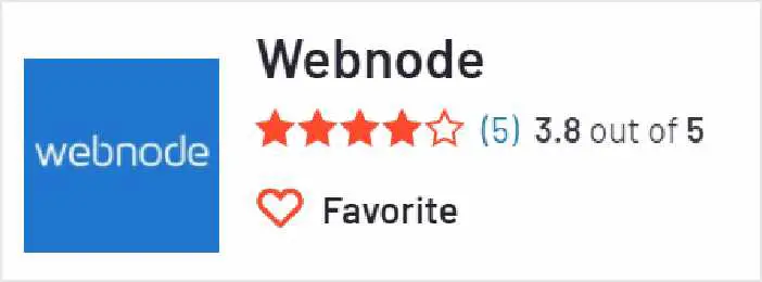 Webnode 在G2上的評價