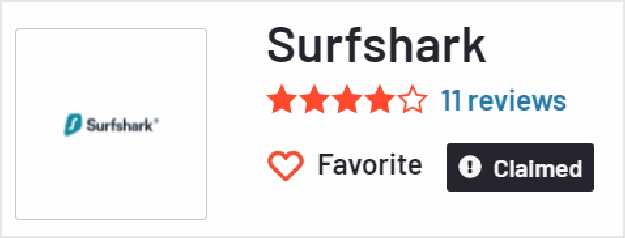 Surfshark在G2 上的評價