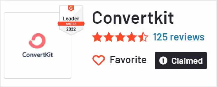ConvertKit 在G2上的評價